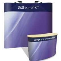 Advantage 3x3 + Large Pop-up Counter - Display Kit